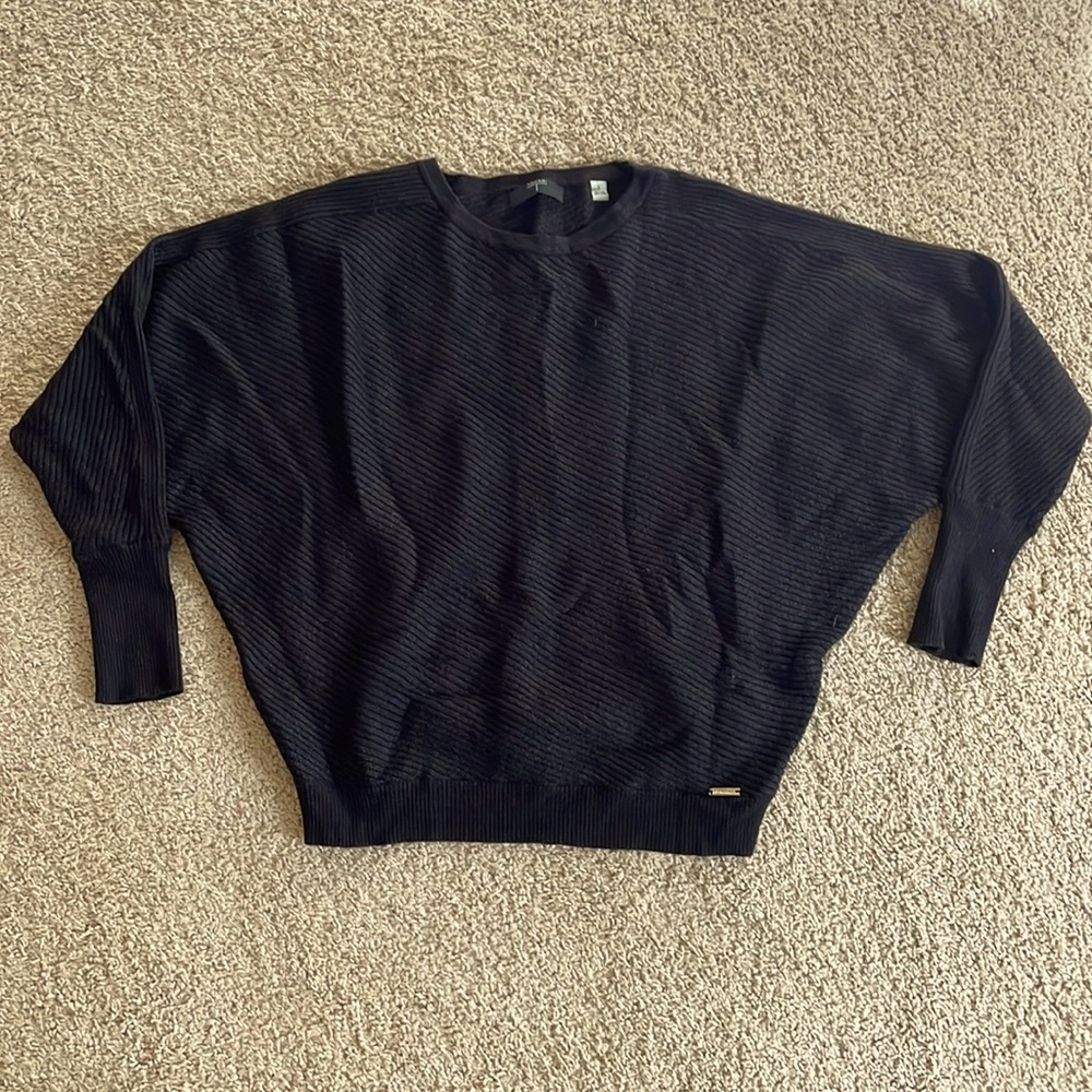 T Tahari “bat wing” ribbed sweater